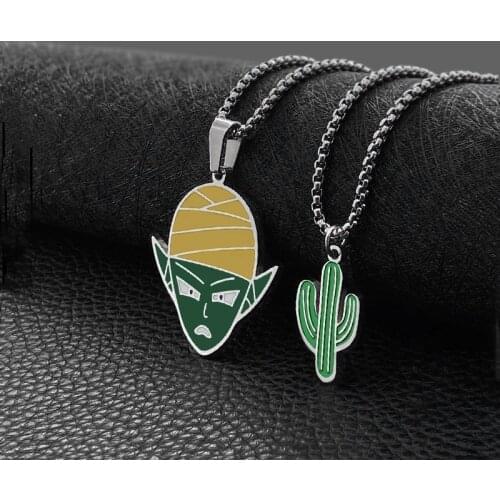 Fashion Cactus Pendant Hip Hop Men and Women Same Couple Student Necklace All-match Jewelry Hot Sale