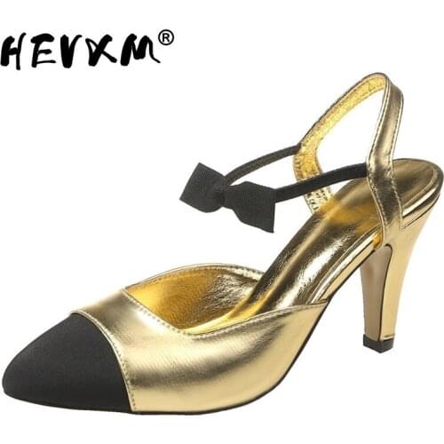 Fashion high heels 2021 new women shoes Black, gold pointed toe bow high heel women shoes Sexy party shoes ladies shoes sandals