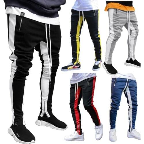 Men Sports Running Pants Streetwear Jogging Football Soccer Sweatpants Fitness Training Gym Trackpants Casual Hip Hop Trousers