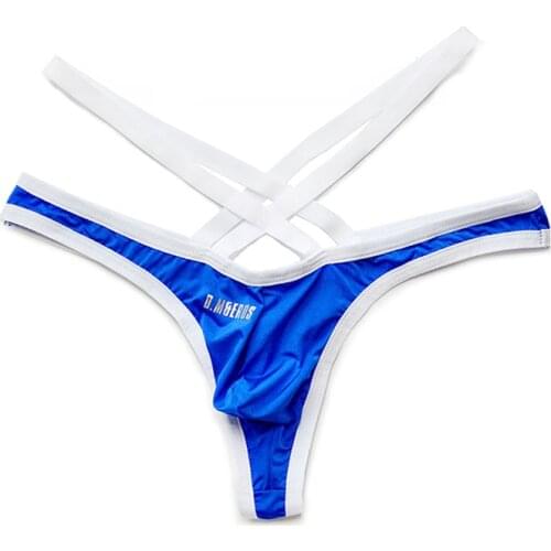 Mans underwear gay sexy underwear men bikini breathable thong underpants T back low-rise lingerie jockstrap sissy string homme