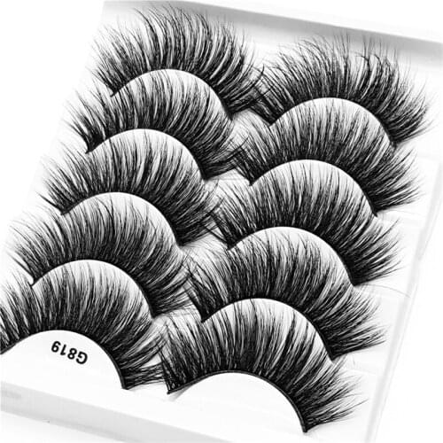 Fake Lashes Mink Long Natural Makeup Black Handmade 3D Extend Lasting Eyelash Extension Make Up Tools
