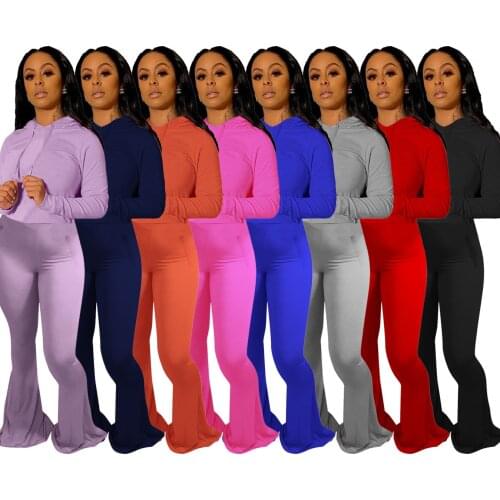 Autumn Women Tracketsuit Two Piece Set Drawstring Hooded Shirt And Long Pants Sportsuit Matching Set Outfit