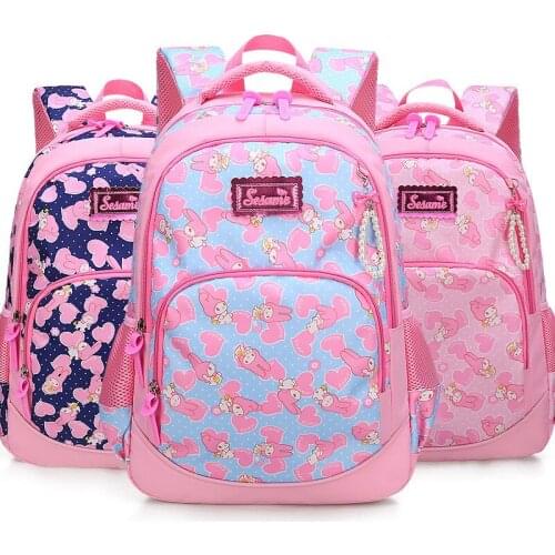 Grade 1-3-6 Childrens Backpack Waterproof Kids Backpack For Girls Lightweight School Bag Child Nylon Cloth Backpacks For Girls