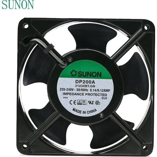 AC 220V fan For Sunon DP200A P/N 2123XBT.GN 0.14A 12038 220V 120*120*38mm industrial case cabinet cooling fan 120mm