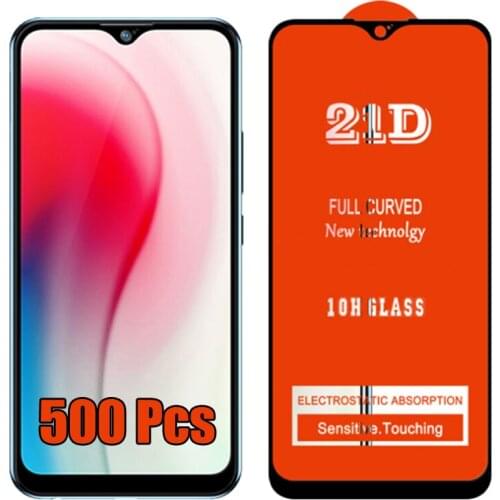 500pcs 21D Tempered Glass Full Glue Cover Film Guard Screen Protector For Xiaomi Redmi Note 10 Pro Max 10S 9 9S 9A 9C 9T 8 8A 8T