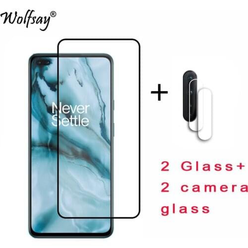 2PCS Full Glued Screen Protector For Oneplus Nord Tempered Glass Oneplus Z Full Cover for Oneplus Nord 2.5D 9H Premium Film