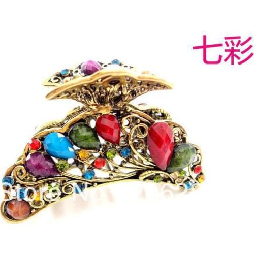 Bohemia Vintage Retro style crystal women Hair Claws butterfly hairpin D2269 5pcs/lot+Free shipping