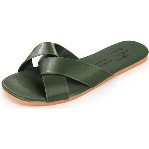 New Cute Wild Trend Simple Young Women White Slippers Fashion Flats Open Toe Summer Slippers Slides Women Casual Shoes Solid