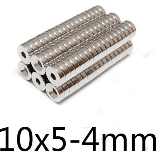 10/20/30PCS 10x5-5mm Stong Neodymium Magnets Disc 10x5 mm Hole 5mm Minor Diameter Magnet Round Countersunk Magnetic 10*5-5mm