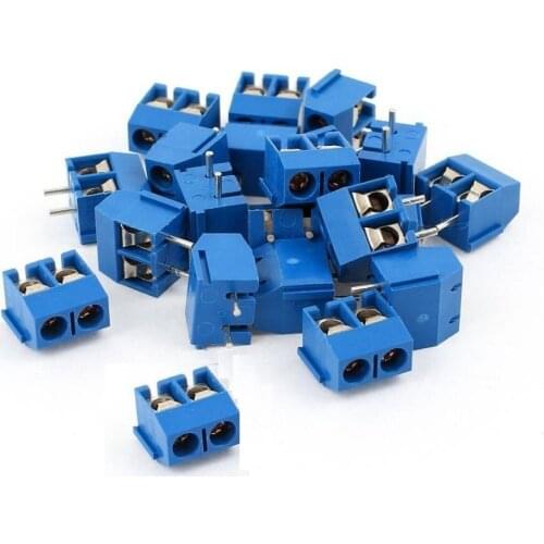 20PCS KF301-2P 2-Pin Plug-in Terminal Block Connector 5.08mm Pitch Through Hole