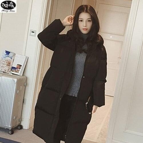 2018 Winter Down Jacket Korean Bread Clothes Loose Thick Large Size Womens Jacket In The Long Section WL5