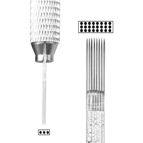 3 Rows 24 Microblading Needles for Microblading Embroidery Pen Pernement Makeup Disposable Sterilized Tattoo Makeup Needles