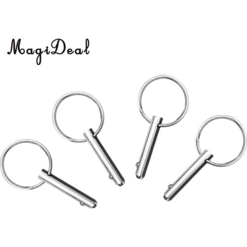 4 Pieces Bimini Top Boat Deck Hinge Quick Release Pins 1/4'' - Marine Grade 316 Stainless Steel for Kayak Canoe Boat Accessories