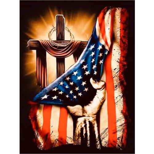 5D DIY Full Round/Square Diamond Painting National Flag Belief 3D Embroidery Cross Stitch Rhinestone Mosaic Home Decor Yc32