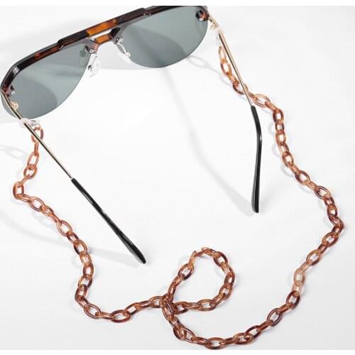 1PCs Acrylic Eyeglass Chains for Women Wide Chains Anti-slip Adjustable Eyewear Cord Holder Neck Strap Reading Glasses Rope