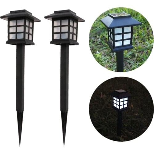 White LED Outdoor Solar Powered Lantern Garden Lawn Landscape Light Yard Path