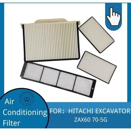 For HITACHI Excavator ZAX60/70-5G Air Conditioning Filter Element Built-in And External