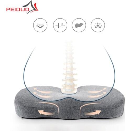 PEIDUO Gel Enhanced Seat Cushion Orthopedic Gel & Memory Foam Coccyx Cushion for Tailbone Pain Office Chair Car Seat Cushion