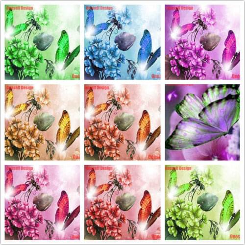 Top popular t5d diamond painting full butterfly christmas diamond embroidery full set animal children decorations wall sticker
