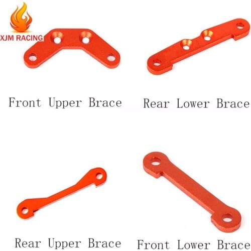 RC CAR Metal Front or Rear Upper or Lower Brace Bracket Kit for 1/5 HPI Rofun Baha KM ROVAN BAJA 5B 5T 5SC TOYS PARTS