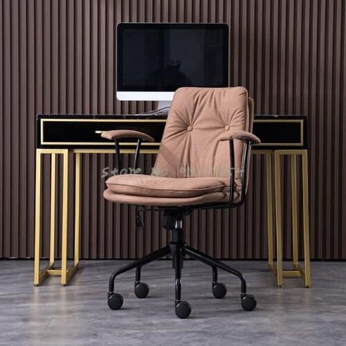 Computer Chair Light Luxury Modern Simple Office Chair Sedentary Comfortable Lifting Rotating Study Desk Chair