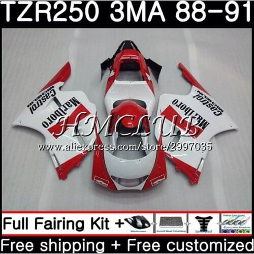 Body For YAMAHA Red white TZR-250 3MA TZR 250 1988 1989 1990 1991 5HC.3 TZR250RR TZR250 RS RR YPVS TZR250 88 89 90 91 Fairing