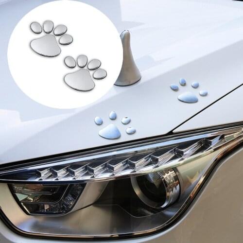 Car Sticker Cool Design Paw 3D Animal Dog Cat Bear Foot Prints Footprint for Honda Toyota Lexus ES250 RX350 330 ES240 GS460 CT20