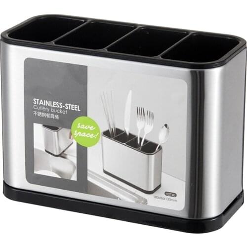 Kitchen Cutlery Organizer Knife Stand Plastic Drain Storage Holder Spoon Fork Chopstick Kitchenware Cooking Tool