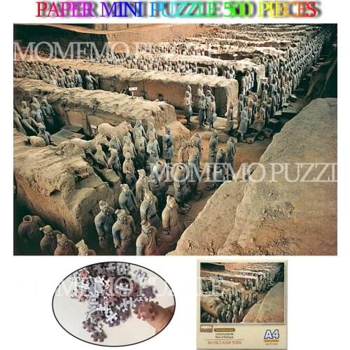 Mausoleum of The First Qin Emperor Paper Jigsaw Puzzle Mini 500 Pieces China Historic Landscape Puzzle Adults Kids Toys Games