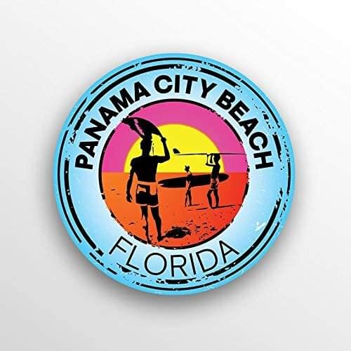 Car sticker 2-Pack Panama City Beach Florida Decal Premium Quality Vinyl Sticker UV Protective Laminate Decal 8cm
