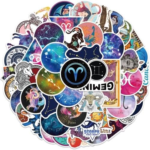 50/100Pcs/set Constellation Dream Galaxy Stickers for Motorcycle Skateboards Laptop Luggage Diary Stationery Pegatinas Stickers