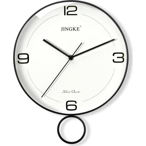 Nordic White Wall Clock Modern Pendulum Clocks Wall Home Decor Living Room Clock Bedroom Silent Creative Duvar Saati Gift FZ202