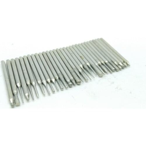 New 30/pcs Shank 3mm Diamond burs Rotary tool Abrasive grinding head Dremel accessories