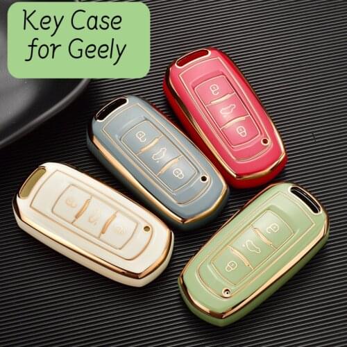 New Tpu Car Key Case Key Cover for Geely Atlas SUV Boyue Borui Coolray Emgrand NL3 EX7 X7 EC7 GX7 EC715 RV EC718 GT GE SC6 GC9