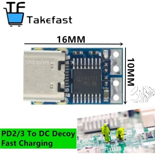 NEW Type-C PD decoy module PD23.0 to DC DC trigger extension cable QC4 charger 9V 12V 15V 20V PDC004-PD