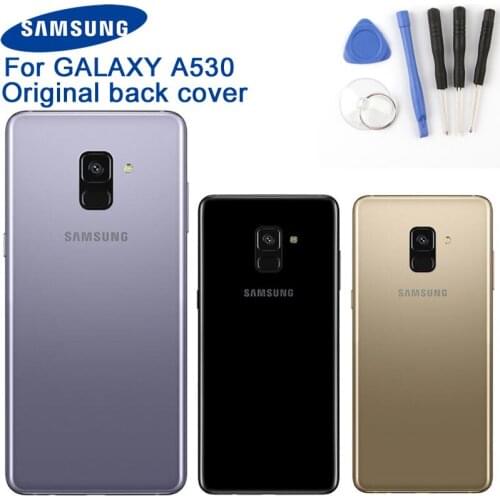 Original Samsung Battery Cover Housing for Samsung Galaxy A8 2018 Edition A530N SM-A530N SM-A530F A530 Phone Battery Back Cover