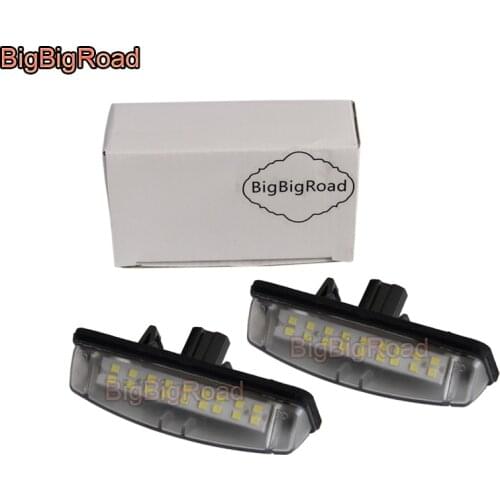 BigBigRoad Car License Plate Lights Number Frame Light For Mitsubishi Nativa Challenger Pajero Sport / Pajero Montero Sport