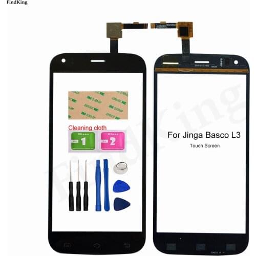 100% Test Touch Screen For Jinga Basco L3 Touch Screen Front Glass Digitizer Sensor replacement part