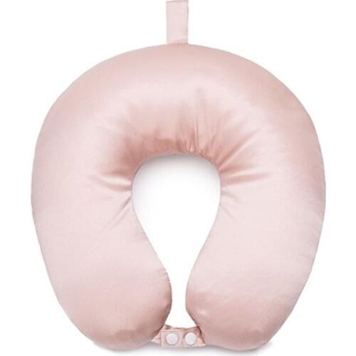 Silk Pillow U-shaped Pillow Nap Mulberry Silk Pillow Airplane Travel Office Neck Guard Gift Portable Free Shipping