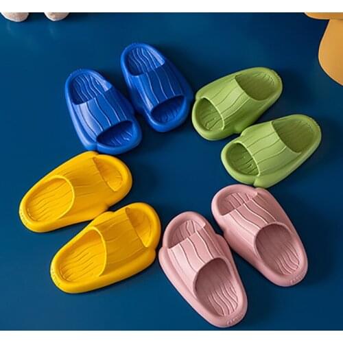 Boys Girl Slides Slippers Soft Thick Sole Quick Dry Beach Pool Child Slippers Flat Pool Water Shoes EVA Home Shoes Kids Toddler