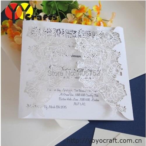 Unique vintage wedding invitation cards,laser cut dark rose wedding invitation cards