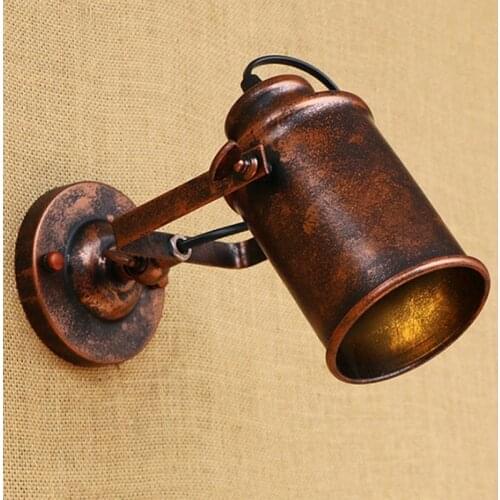 Homhi Vintage Wall Lamp Decor Home Decor For Living Room Industrial Corridor Retro Decoration Murale Salon Black Red Copper