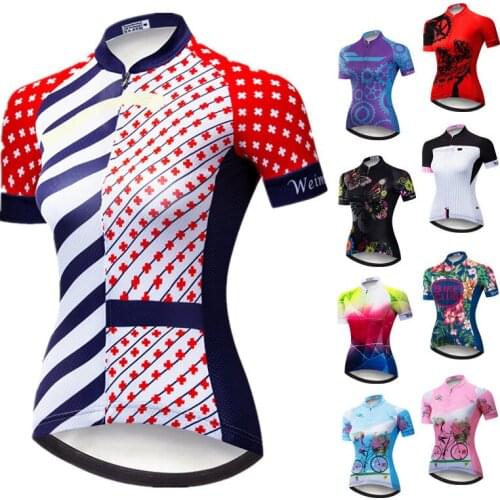 Weimostar Womens Cycling Jersey Shirt Pro Team Cycling Clothing Racing Sport Bicycle Jersey Mountain MTB Bike Jersey Tops Ropa