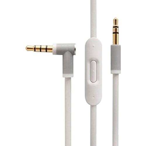 Replacement Remote Talk o Cable for Beats Studio, Executive, Mixer, Solo HD, Wireless, and Pro Headphones(White)