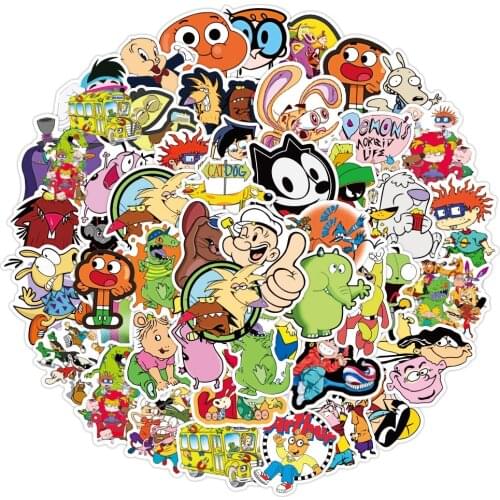 10/30/50pcs Classic Cartoon Anime Stickers Graffiti DIY Laptop Travel Case Phone Luggage Car Waterproof Sticker Decals Kid Toy