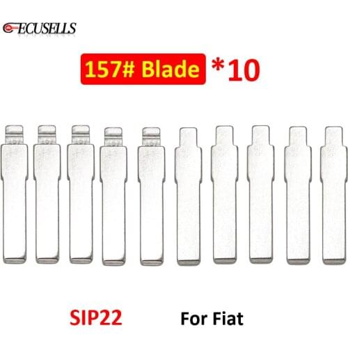 10Pcs/Lot 157# NO.157 Modified Flip Blank Key SIP22 Uncut Blade for Fiat Doblo Freemont Ducato Punto Panda Qubo Tipo Metal Blade