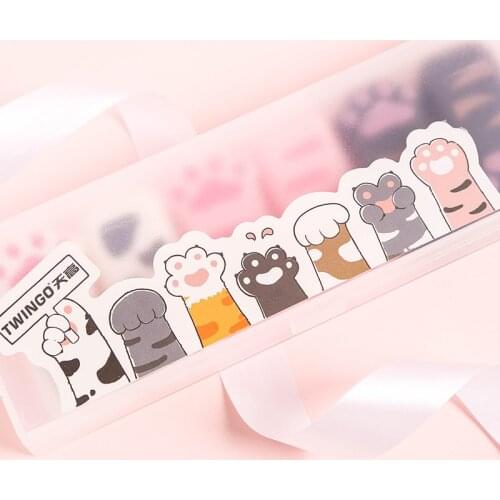 6 PCS Cute Pink Cartoon Cat Claw Correction Tape Set for Writing Taking Notes Diary Planner Scrapbooking