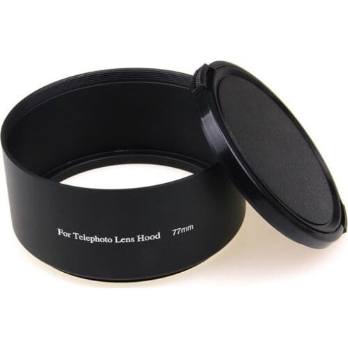 77mm 77 mm Tele Metal Lens Hood+Lens cap For Canon 800D 760D 750D 80D 77D 60D 70D 60Da 5Ds 6D 7D With Canon EF 24-105mm/17-55mm