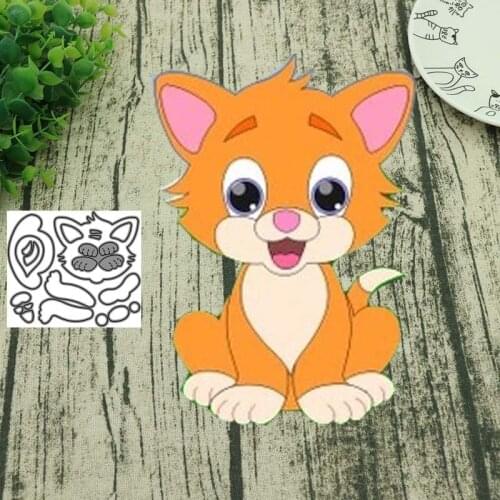 AddyCraft Metal Cutting Dies cute cat Stencil for DIY Scrapbooking Album Paper Cards Decorative Crafts Die