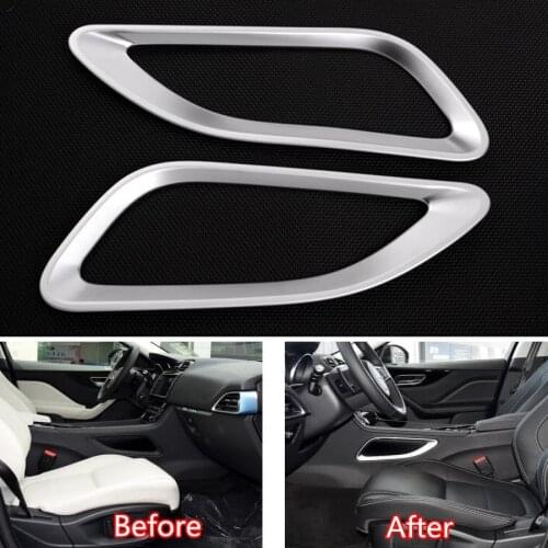 For Jaguar F-PACE 2016 Auto Car Interior Middle Console Gear Shift Panel Side Cover Frame Trim Styling Sticker 2Pcs
